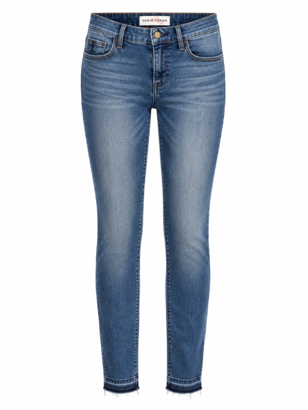 Aritzia Denim Forum Nico Mid Rise Skinny Crop Raw Hem Jeans 26